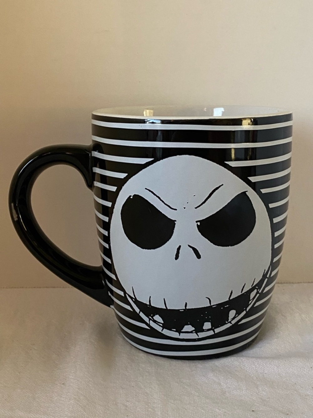 Disney Nightmare Before Christmas Jack Skellington Ceramic Pinstripe 25oz Mug